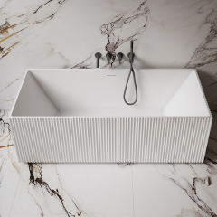 Factory Supply Quality Assurance Rectangle Fluted Finishes Freestanding Acrylic V-Groove Bathtub TW-7685