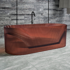 China Wholesale Factory Freestanding Transparent Resin Bathtub TW-8301T