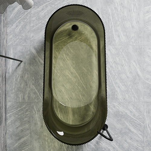 Luxurious Exporter Transparent Resin Freestanding Bathtub TW-8302T