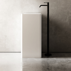 Hot Style Wholesale Freestanding Stone Resin Pedestal Bathroom Wash Basin XA-Z21