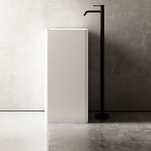 Hot Style Wholesale Freestanding Stone Resin Pedestal Bathroom Wash Basin XA-Z21