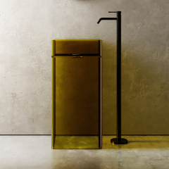 Factory Wholesale Transparent Resin Pedestal Wash Basin XA-Z21