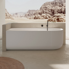 Popular Wholesale Designer Freestanding Fluted Acrylic Bathtub XY-6003L
