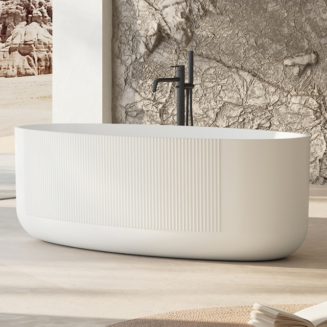 Wholesale High End Quality Freestanding Fluted Acrylic Bathtub XY-6007