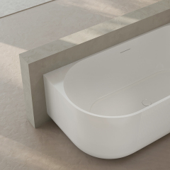 Wholesale Fashion Freestanding Fluted Acrylic Bathtub XY-6006