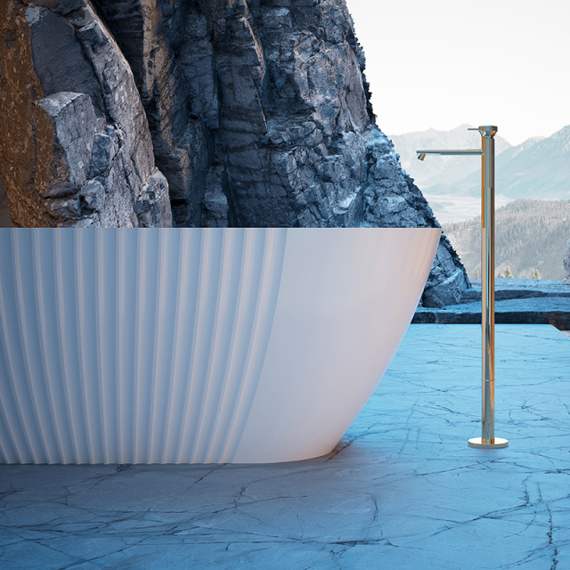 Factory Supply Quality Assurance Freestanding Fluted Acrylic Bathtub XY-5002