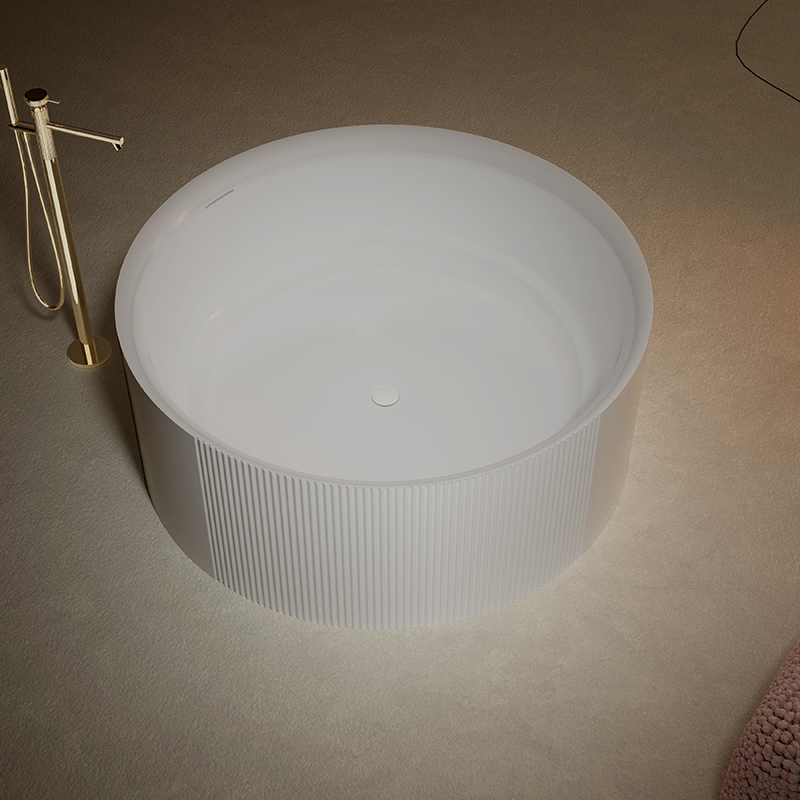 T&W Round Deep Soaking Bathtub TW-3009