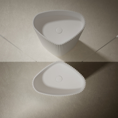 Factory Supply Quality Assurance Triangle Freestanding Pedestal Sink Bathroom Wash Basin TW-Z8303