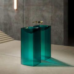 Hot Style Wholesale Transparent Freestanding Pedestal Wash Sink XR-Z801T