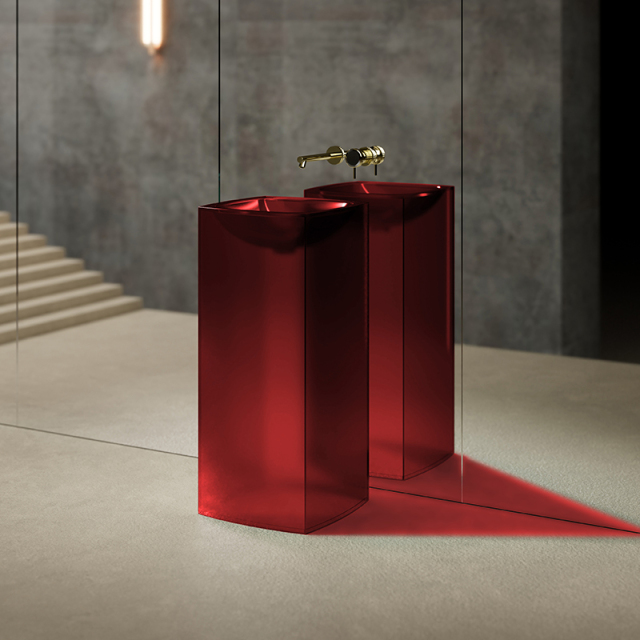 Hot Style Wholesale Transparent Freestanding Pedestal Wash Sink XR-Z801T