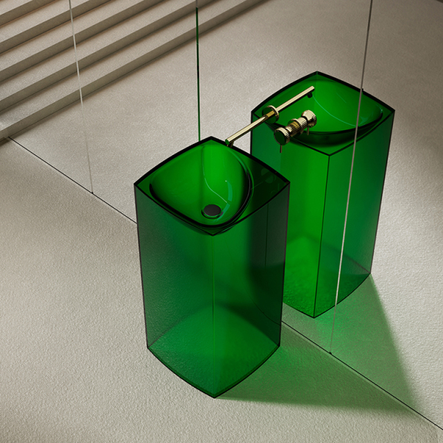 Wholesale Manufacturer Transparent Freestanding Pedestal Wash Sink XR-Z802T