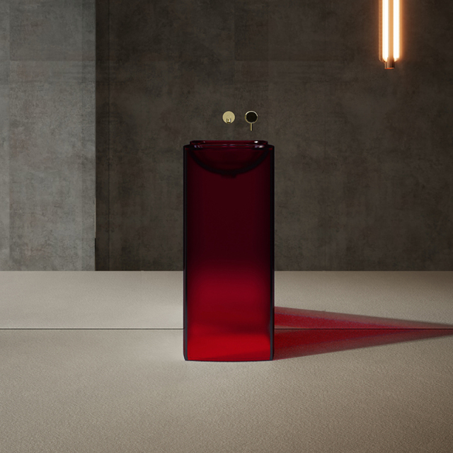 Hot Style Wholesale Transparent Freestanding Pedestal Wash Sink XR-Z801T