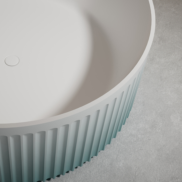 Factory Supply Gradient Color Freestanding Round Artificial Stone Bathtub TW-8119
