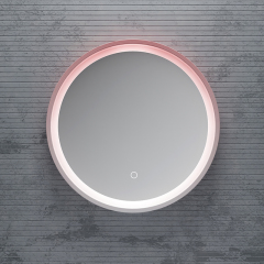Factory Wholesale Gradient Color Round Wall Mounted Bathroom Mirror TW-ML819A