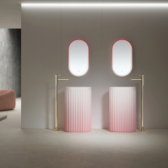 Factory Directory Freestanding Gradient Color Pedestal Sink Bathroom Wash Basin TW-Z811