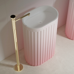 Factory Directory Freestanding Gradient Color Pedestal Sink Bathroom Wash Basin TW-Z811