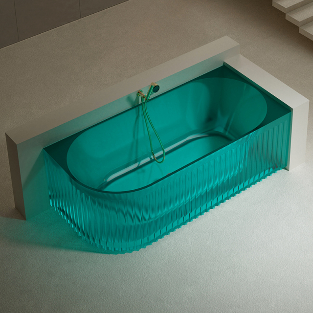 Wholesale High End Quality Fluted Back to Corner Clear Bathtub TW-8113RT