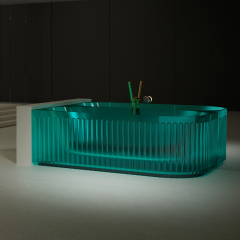 Wholesale High End Quality Fluted Back to Corner Clear Bathtub TW-8113RT