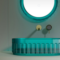 Hot Style Wholesale Transparent Above Counter Top Wash Basin TW-A811T