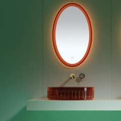 Wholesale High End Quality Transparent Above Counter Top Wash Basin TW-A817T