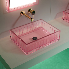 Wholesale Fashion Transparent Above Counter Top Basin TW-A815T