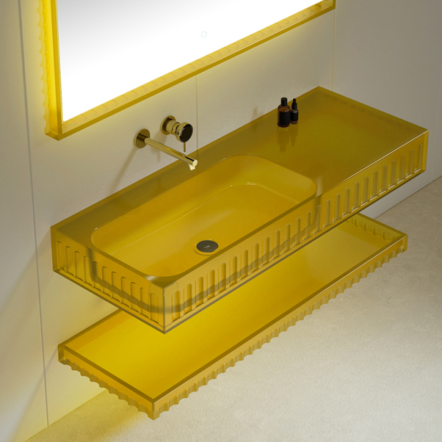 Factory Customized Wall Hung Transparent Wash Basin TW-GS815-3T