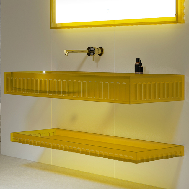 Factory Customized Wall Hung Transparent Wash Basin TW-GS815-3T