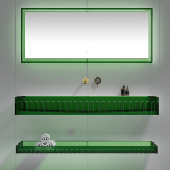 Factory Wholesale Wall Hung Transparent Wash Basin TW-GS815-1T