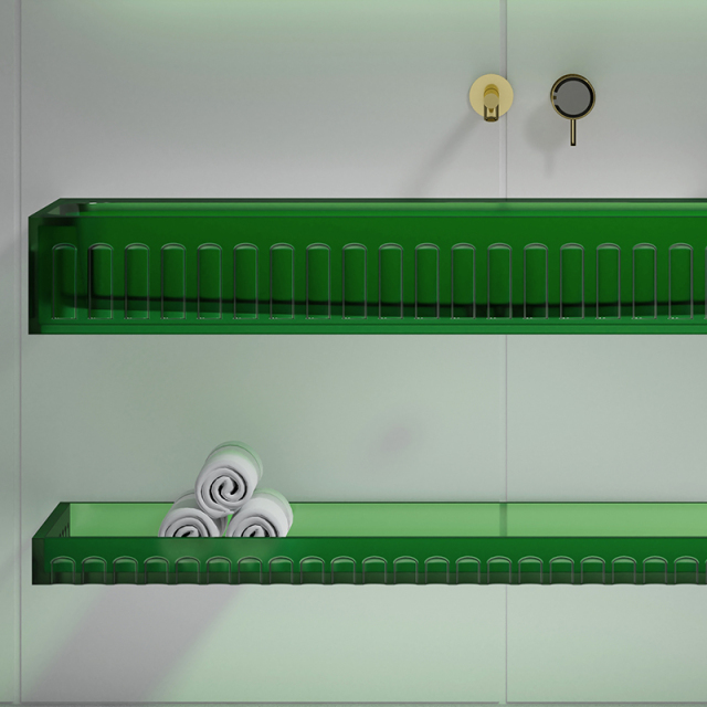 Factory Wholesale Wall Hung Transparent Wash Basin TW-GS815-1T