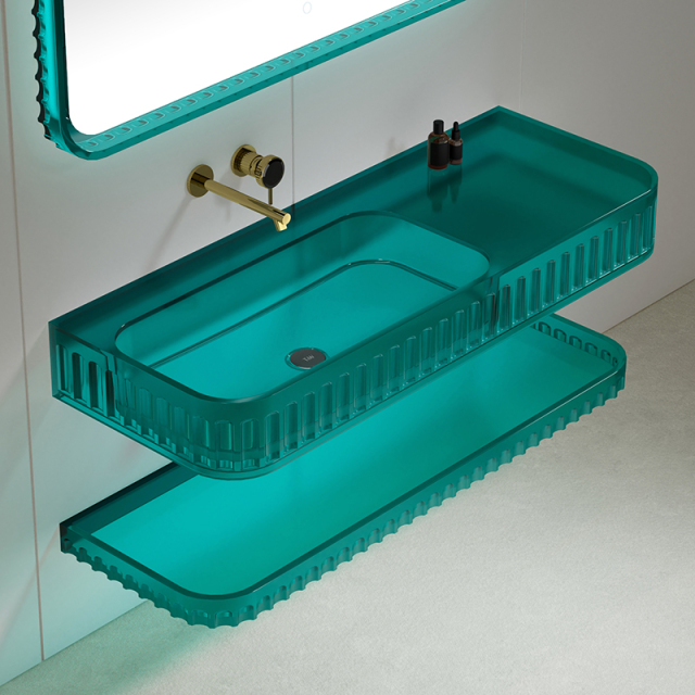 China Wholesale Factory Transparent Wall Hung Wash Sink TW-GS816-3T