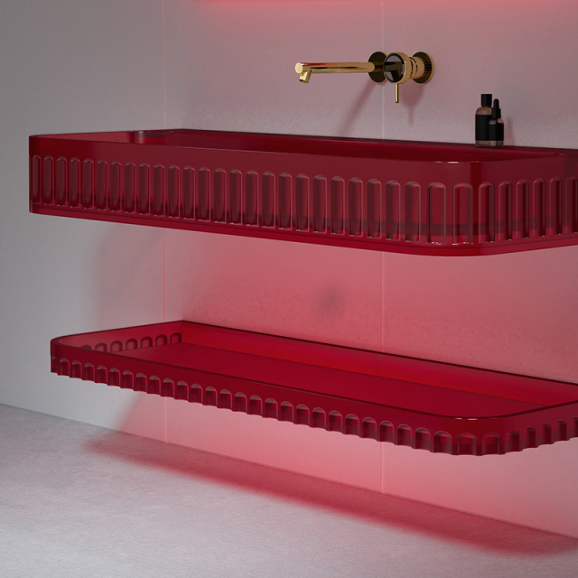 Factory Supply Quality Assurance Clear Wall Hung Wash Basin TW-GS816-1T