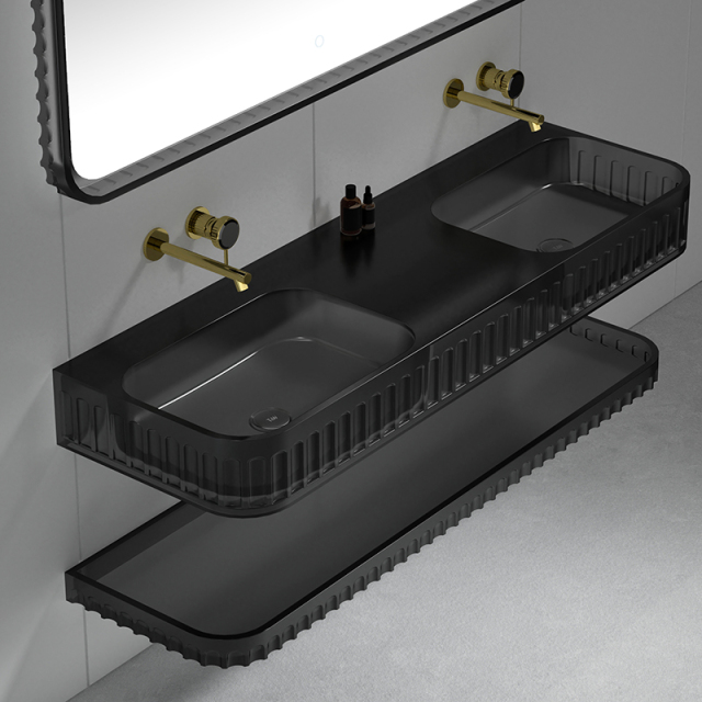 Quality Wholesale Unique Design Transparent Wall Hung Wash Basin TW-GS816-2T