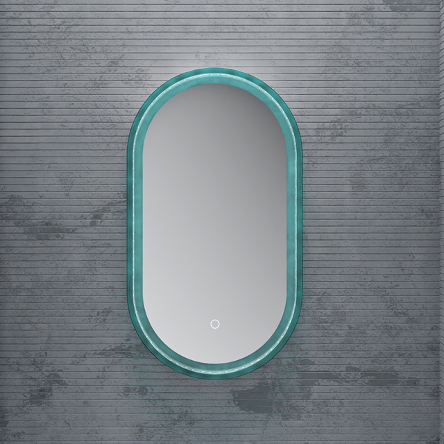 Factory Supply Quality Assurance Transparent Frame Oval Wall Mounted Bathroom Mirror TW-ML811AT