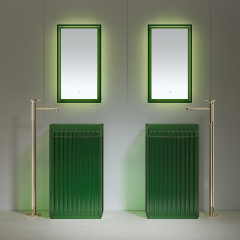 Factory Supply Quality Assurance Rectangular Freestanding Clear Sink Bathroom Wash Basin TW-Z815T