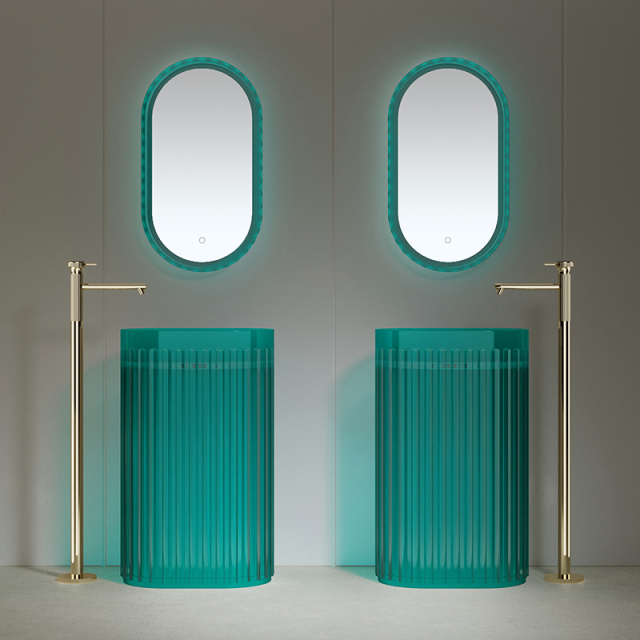 Factory Customized Fluted Pedestal Sink Bathroom Wash Basin TW-Z811T