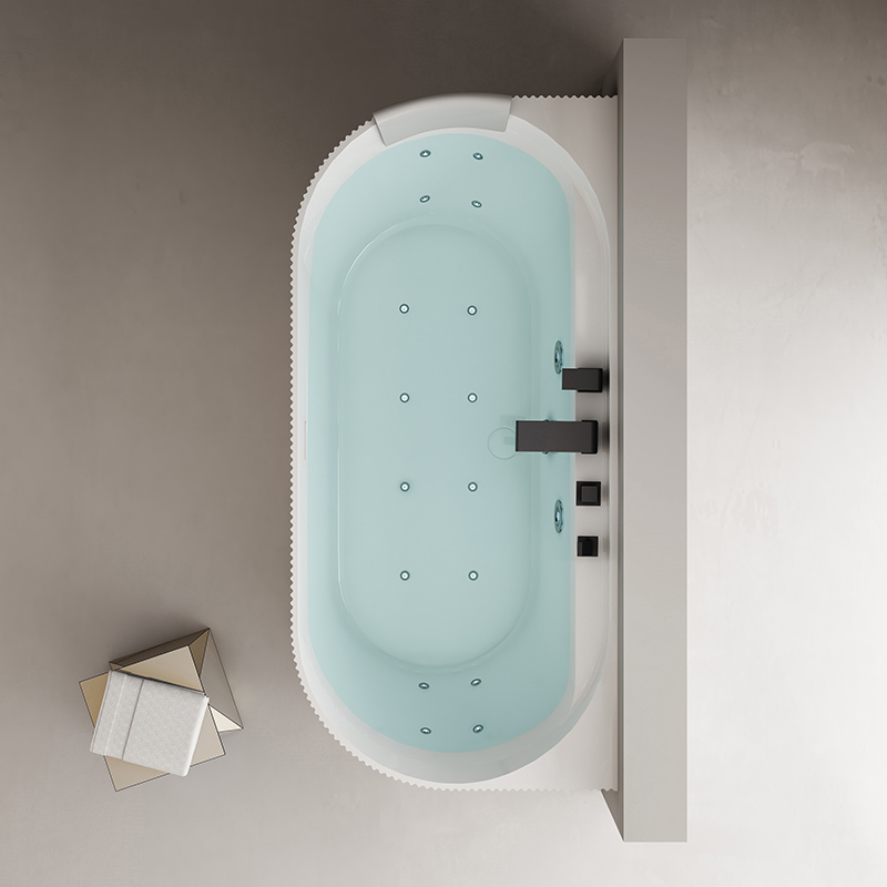 Factory Supply Quality Assurance Freestanding Acrylic Intelligent Constant Temperature Heated Surf Bubble Massage Bathtub TW-7136M
