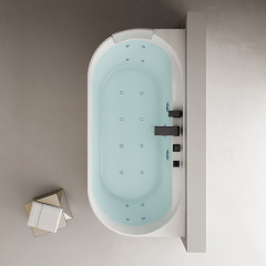 Factory Supply Quality Assurance Freestanding Acrylic Intelligent Constant Temperature Heated Surf Bubble Massage Bathtub TW-7136M
