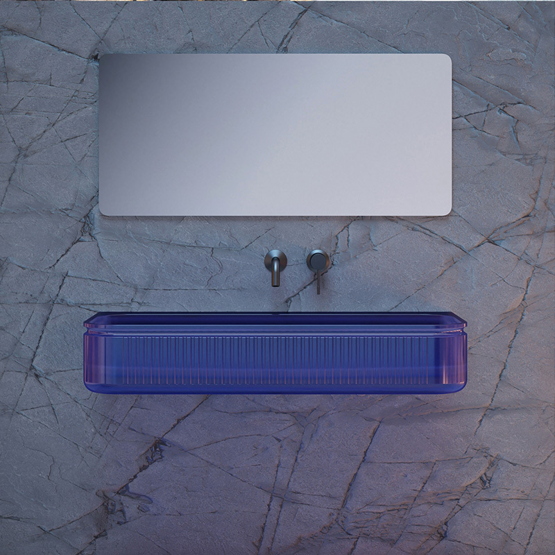 Hot Style Wholesale Transparent Wall Mounted Basin XR-G706T-1