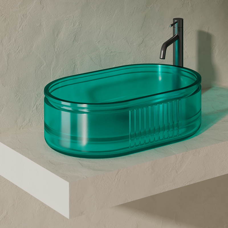 China Wholesale Factory Transparent Above Counter Wash Basin XR-A701T