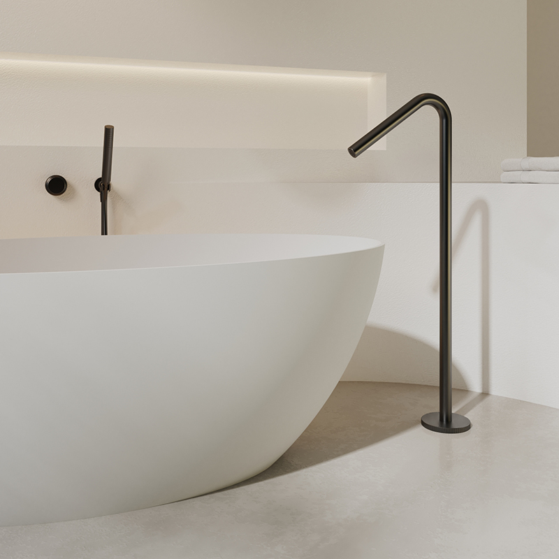 Factory Wholesale Freestanding Minimalist Artificial Stone Bathtub XR-7207