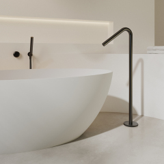 Factory Wholesale Freestanding Minimalist Artificial Stone Bathtub XR-7207