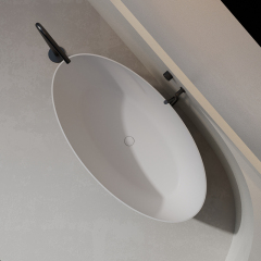 Factory Wholesale Freestanding Minimalist Artificial Stone Bathtub XR-7207