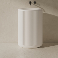 Hot Style Wholesale Solid Surface Pedestal Bathroom Sink XR-Z708