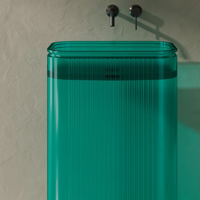 Popular Wholesale Designer Free Standing Transparent Bathroom Sink XR-Z702T