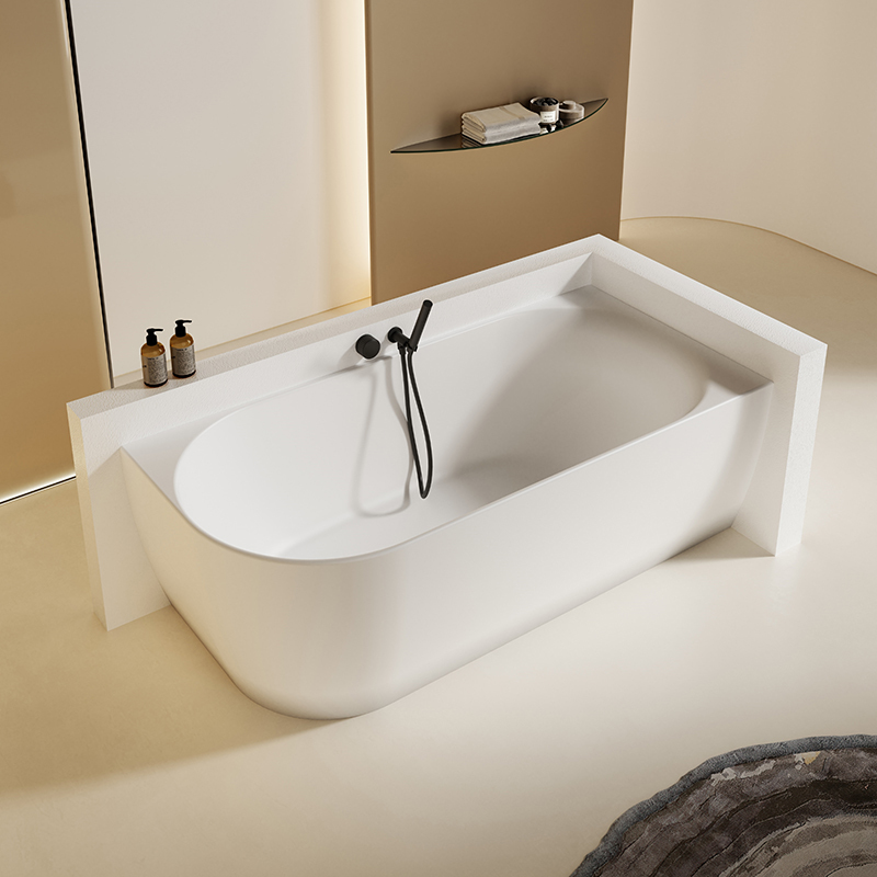 China Wholesale Factory Solid Surface Back to Corner Bathtub XR-7103L