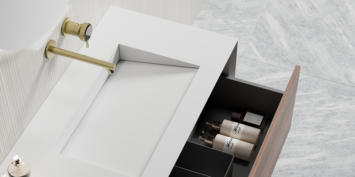 T&W undermount sink bathroom vanity