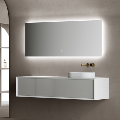 Factory Wholesale Single Counter Top Sink Wall Mounted Hanging Bathroom Vanity Cabinet TW-2206