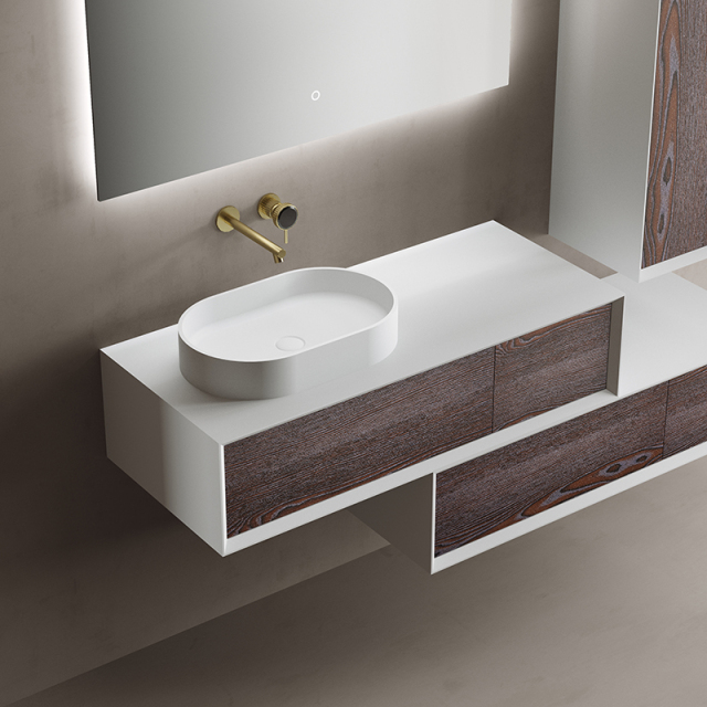 Manufacturer Single Counter Top Sink Wall Mounted Hanging Bathroom Vanity Cabinet TW-2219