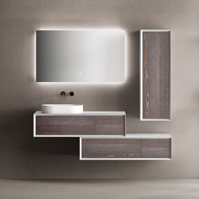 Manufacturer Single Counter Top Sink Wall Mounted Hanging Bathroom Vanity Cabinet TW-2219