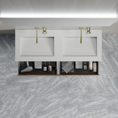 Wholesale High End Quality Double Under Counter Sinks Floating Bathroom Vanity Cabinet TW-2510